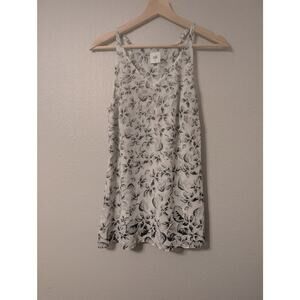 Cabi Terrace Cami 5212 Black White Gray Moody Floral Tank Top‎ Womens XS